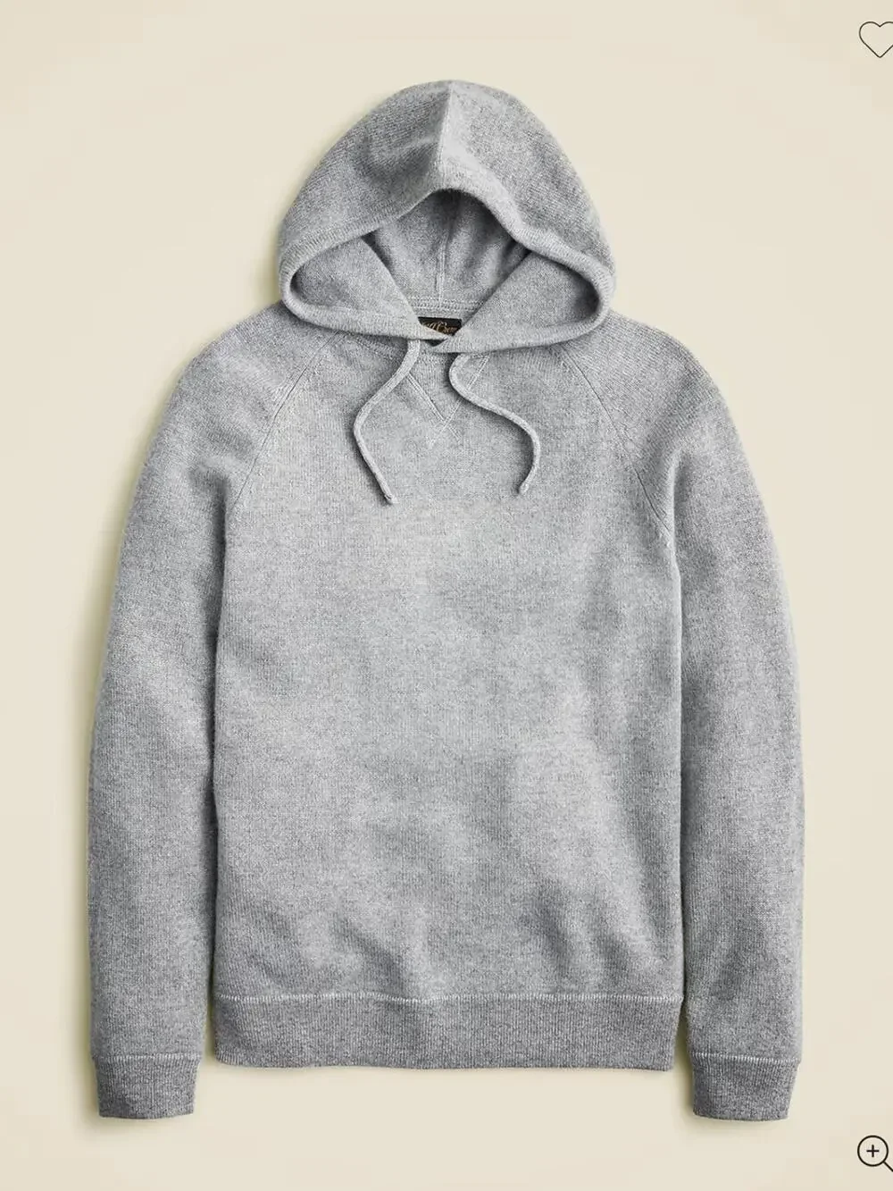 J.Crew Midweight cashmere raglan-sleeve hooded sweater